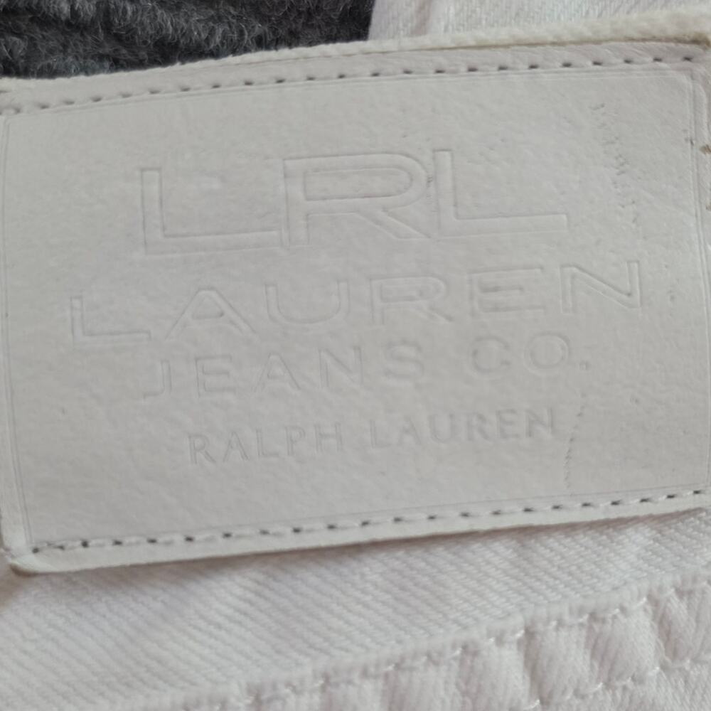 LRL Lauren Ralph Lauren Jeans Co. Women's Size 6 White Denim Boyfriend Fit Jeans - Picture 2 of 8